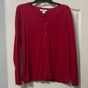 Christopher & Banks Vibrant Red Cardigan